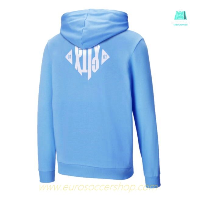 2024-2025 Man City ftblCulture Hooded Sweat Jacket (Blue)