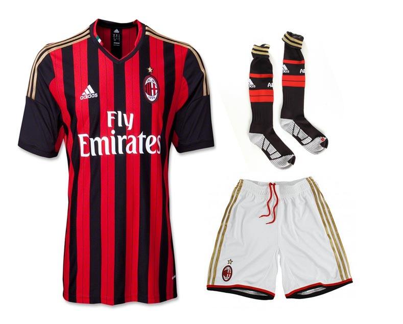 1314 AC Milan Home Whole KitShirtShortSocks - Official Replica 2885