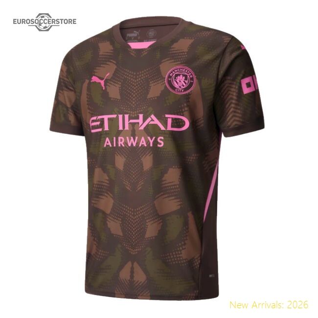 Authentic 2024-2025 Man City Third Goalkeeper Shirt (espresso Brown