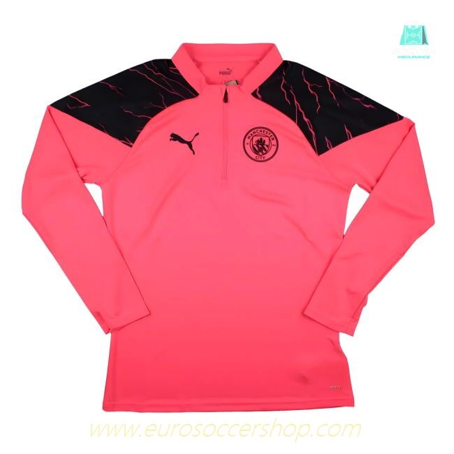2023-2024 Man City Training Half Zip Top (Sunset Glow)