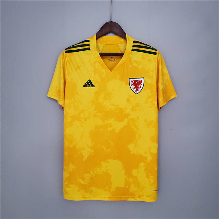 20-21 Wales Euro 2020 Soccer Jersey Away Yellow Football Shirt -