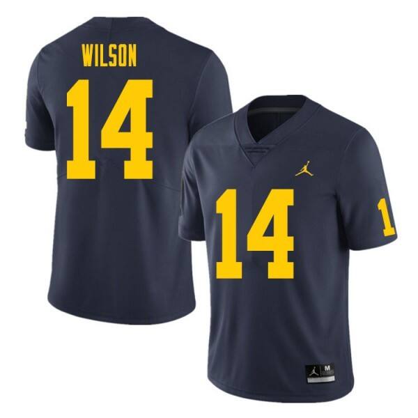 Men Michigan Wolverines Navy #14 Jordan Team Color Performance