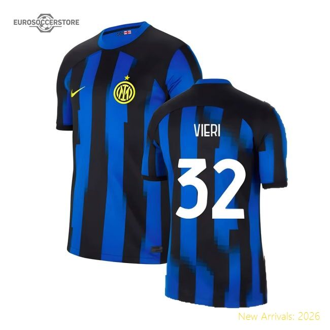 2023-2024 Inter Milan Home Match-ready Jersey Vieri Macron Hyperwave