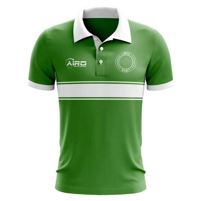 Aero-Dynamic Libya Concept Stripe Polo Shirt (Green) Top-Tier
