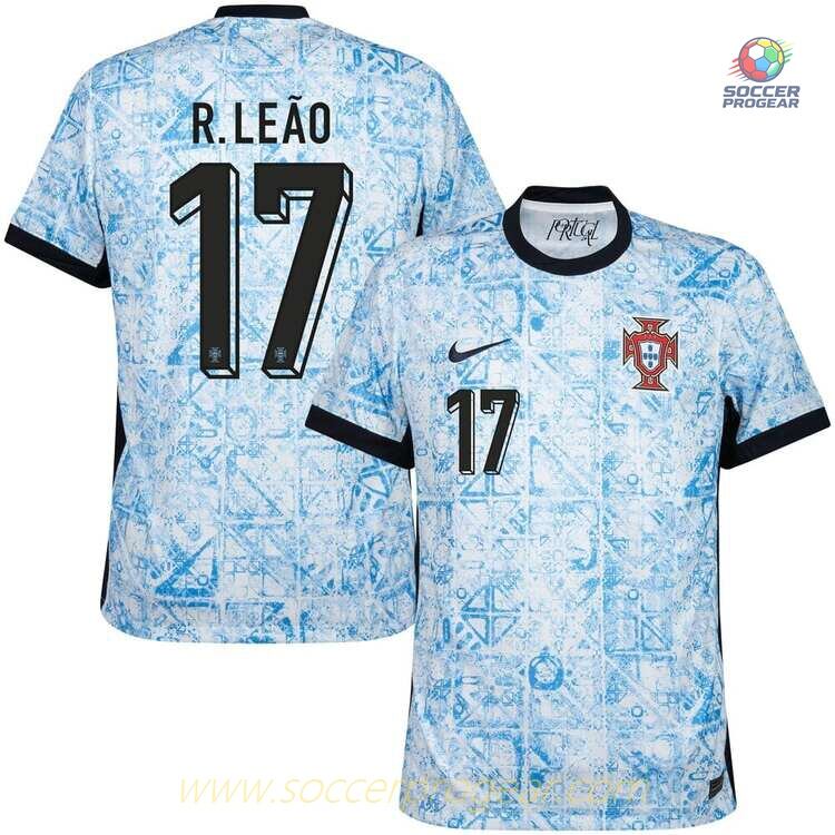 Portugal Away Team Jersey 2024-2025 Season Leao