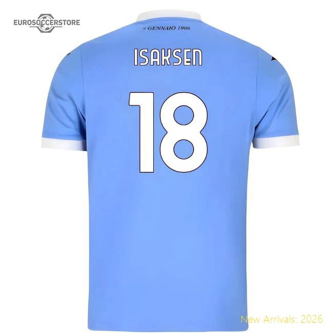 2025-2026 Biancocelesti Home Shirt (isaksen 18) - Unbeatable Value