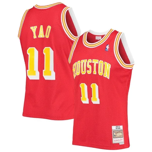 Yao Ming HOU Swingman Jersey - top-tier NBA - Red athletic casual