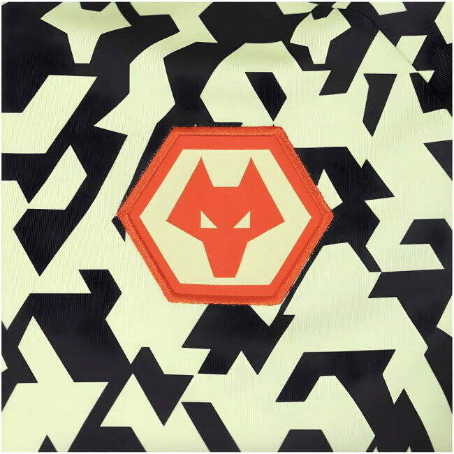 2024-2025 Wolves Pre Match T-Shirt - Black/Lime