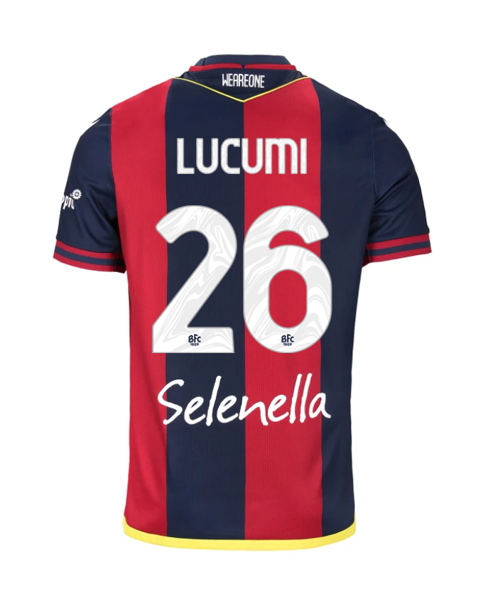 Lucumi's Number 26 Bologna Home Jersey for the 24-25 Season