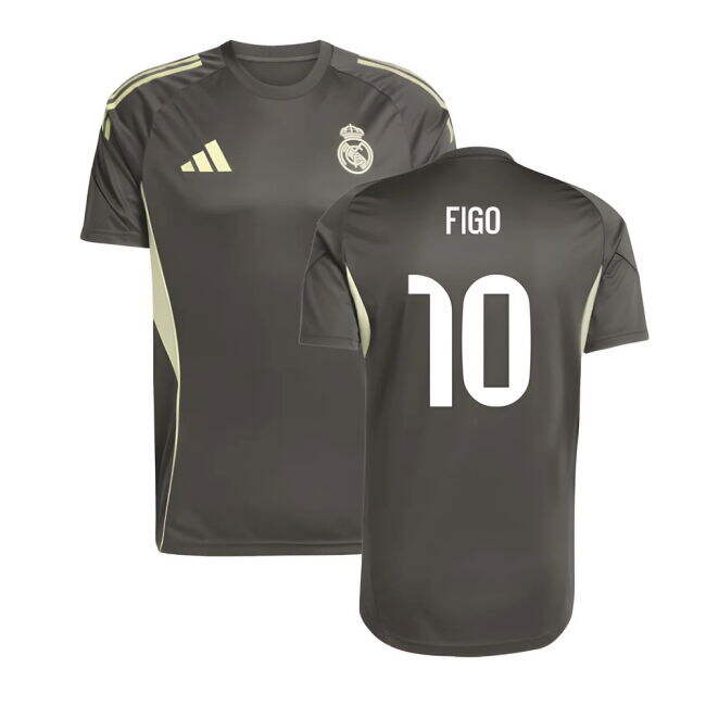 2025-2026 Real Madrid Training Jersey (Utility Grey) (Figo 10)