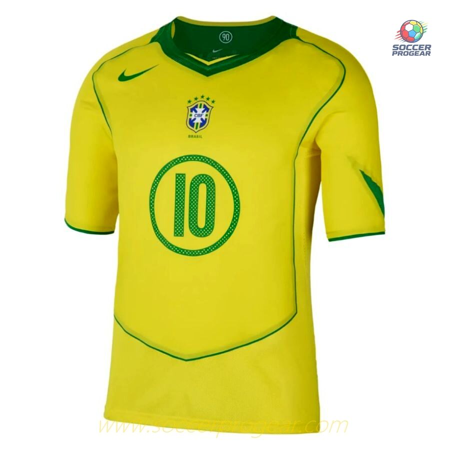 Brazil Football Jersey 2004 Ronaldinho Restock Total 90