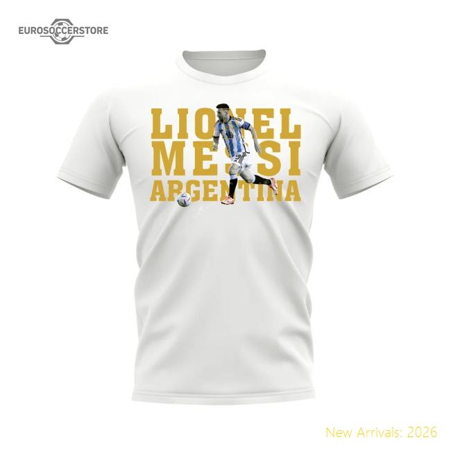 Messi Argentina T-shirt - Official Polyester Construction
