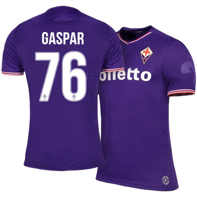 Fiorentina Home 201718 76 Bruno Gaspar Soccer Jersey Shirt - Official