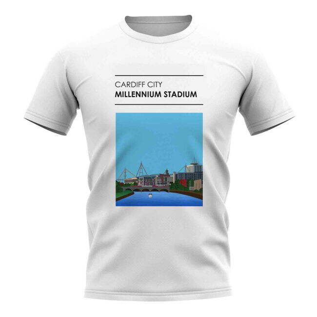 Cost-Effective Millennium Stadium Cardiff City Stadium T-Shirt (Whi...