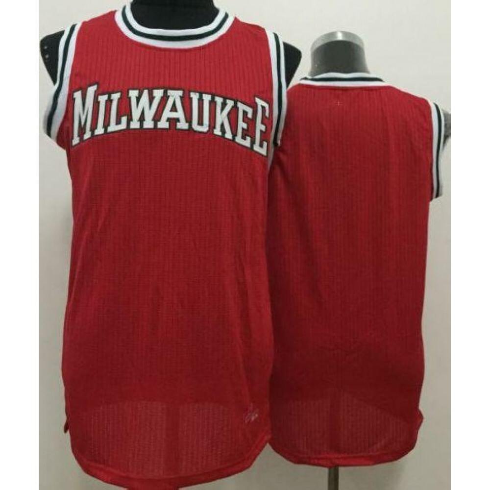 Bucks Blank Red Revolution 30 Stitched NBA Jersey