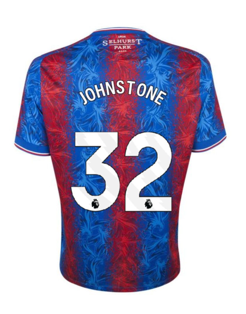 JOHNSTONE 32 Crystal Palace Home Jersey for the 24-25 Season