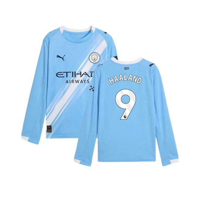 Match Worn Style Man City High Standard Home Player Jersey (Kids) (2)