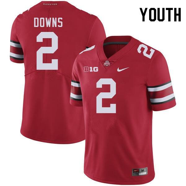 Youth(kids) Ohio State Buckeyes #2 Caleb Downs Authentic Jersey