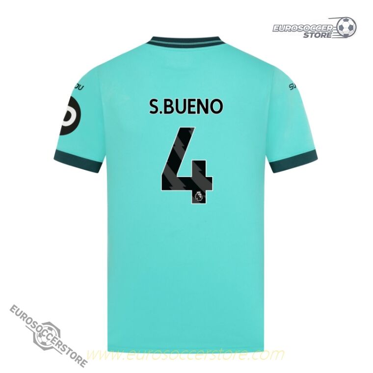 S.BUENO 4 Away Jersey of Wolverhampton Wanderers for the 25-26 Season