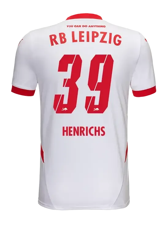 Home Jersey of RB Leipzig: HENRICHS 39 for the 24-25 Season