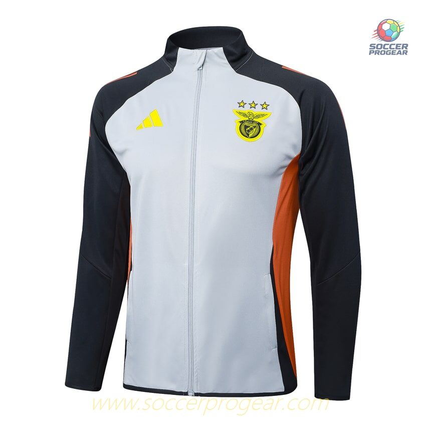 Benfica Tracksuit Jacket 2024-2025 Season White Black