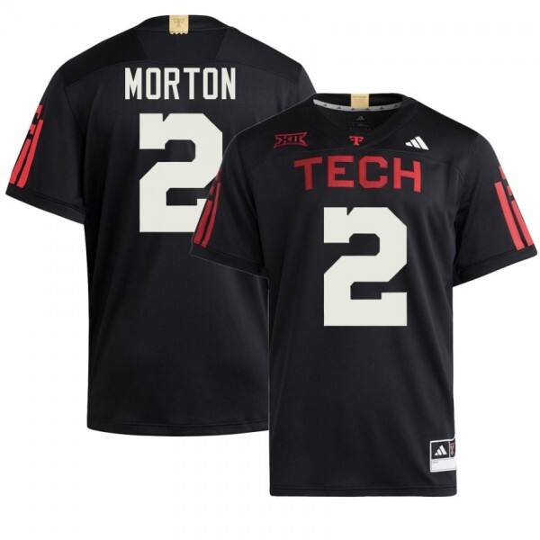 Behren Morton Texas Tech Red Raiders #2 Ncaa Men Red Official Replica