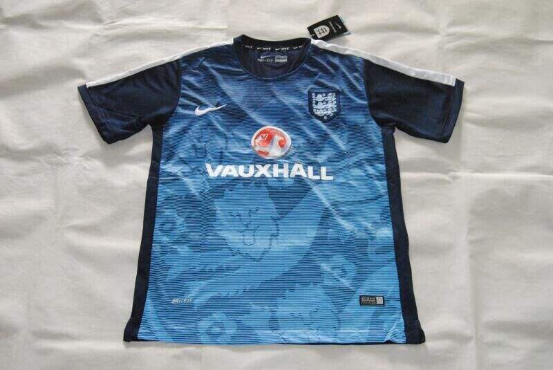 England 2015 Blue Pre Match Training Shirt - Official Replica 15036