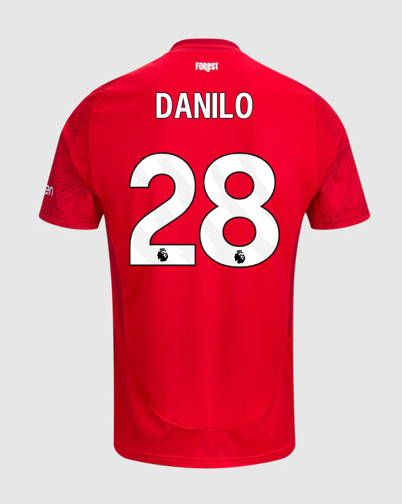 Danilo's Nottingham Forest Home Jersey Number 28 for the 24-25 Season