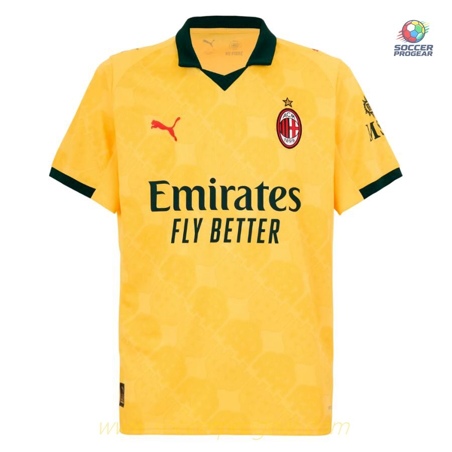 Milan AC Third Youthren's Soccer Uniform Football Jersey 2025-2026 Season