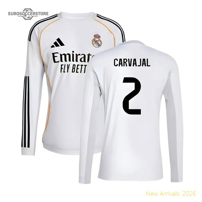 Real Madrid Laliga Carvajal Home Pro-level Jersey Performance Fabric