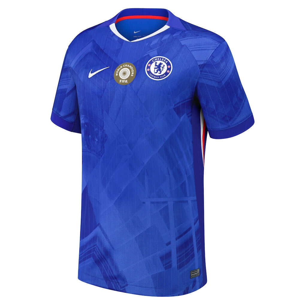 Chelsea Cup Home Soccer Jersey 2025-26 with World Champions 25 printin