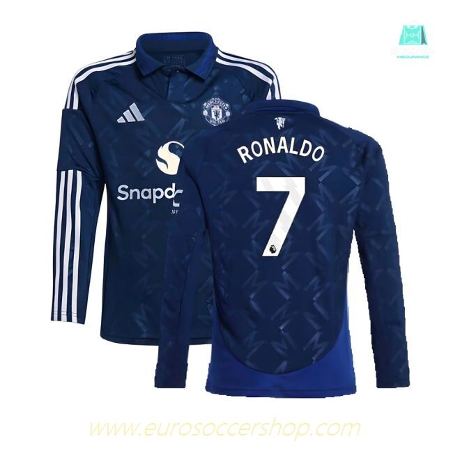 2024-2025 Man Utd Long Sleeve Away Shirt (Kids) (Ronaldo 7)