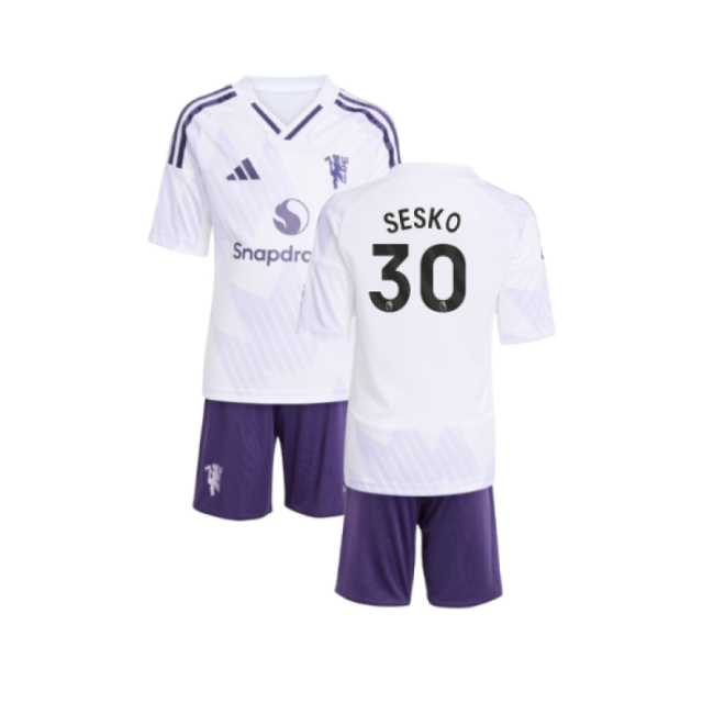 2025-2026 Man Utd Away Mini Kit (Sesko 30) - authentic style