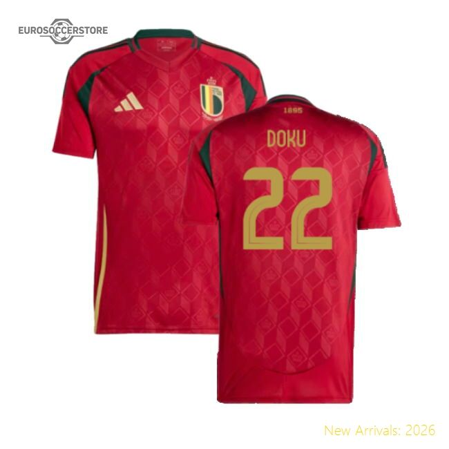 Belgium 2024-2025 Authentic Home Shirt (bel) Slim Modern