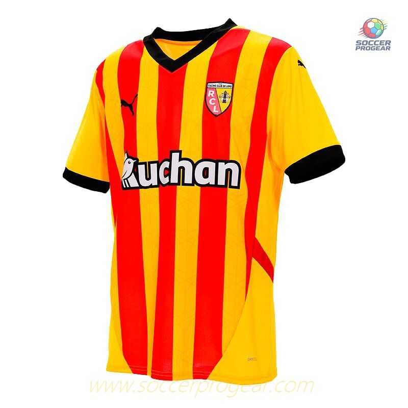 RC Lens Home Youthren's Football Kit Soccer Jersey 2024-2025 Season