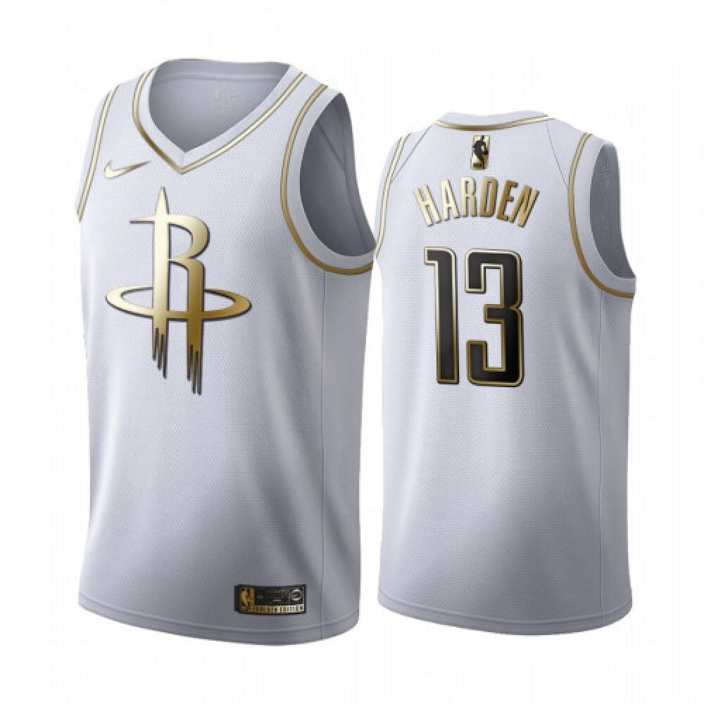High-Quality Jersey Houston Rockets James Harden13 White - Golden...