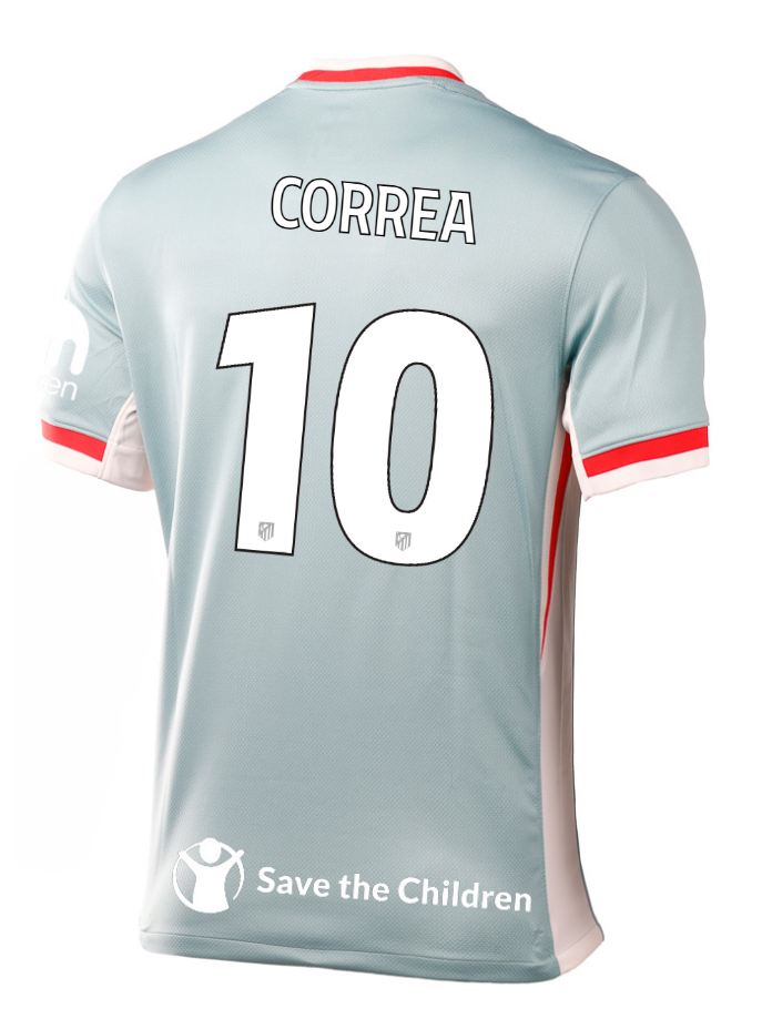 Atletico Madrid 24-25 Away Champions League Jersey, Featuring CORREA 10