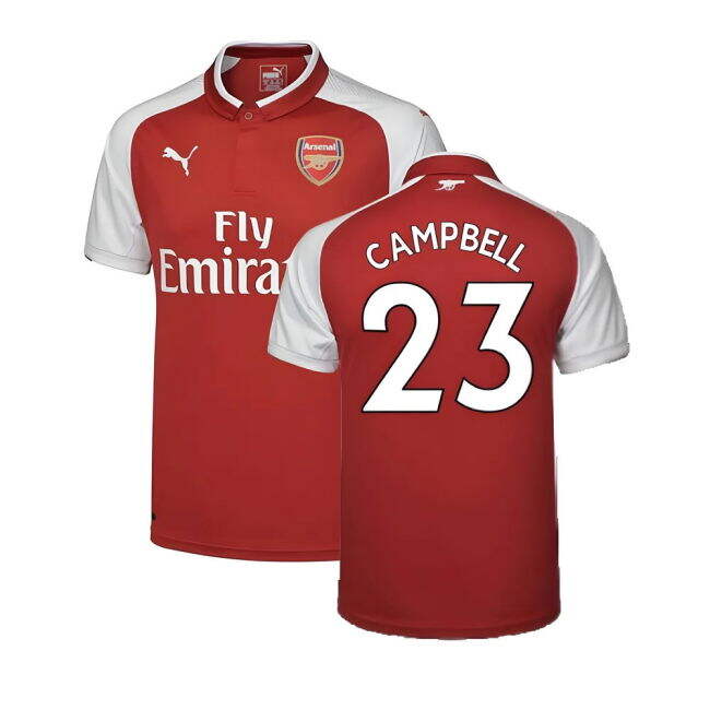 Arsenal 17/18 Home Football Shirt Adult Size XS ((Excellent) XS) (Campbell 23)