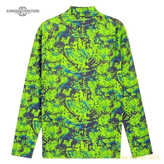 Premium 2025-2026 Man City Warm Up 1/4 Zip Top (pro Green) - Premium