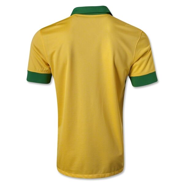 Authentic 13-14 Brazil Home Yellow Jersey ShirtPlayer Model