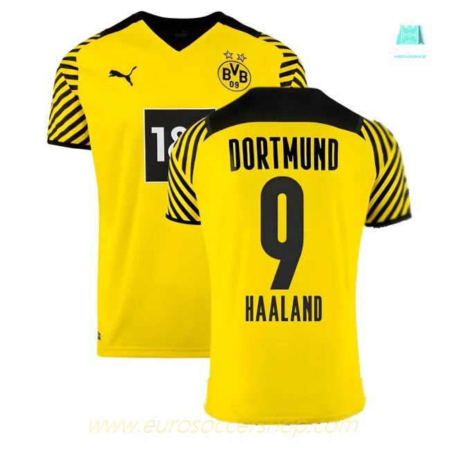 2021-2022 Borussia Dortmund Home Shirt (Kids) (HAALAND 9)