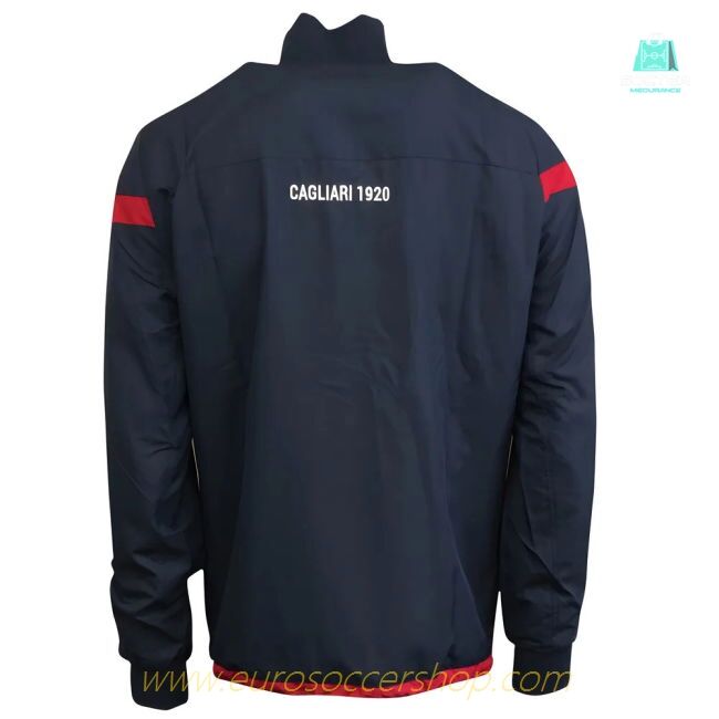 2017-2018 Cagliari Macron Microfibre Travel Tracksuit (Dark Grey)