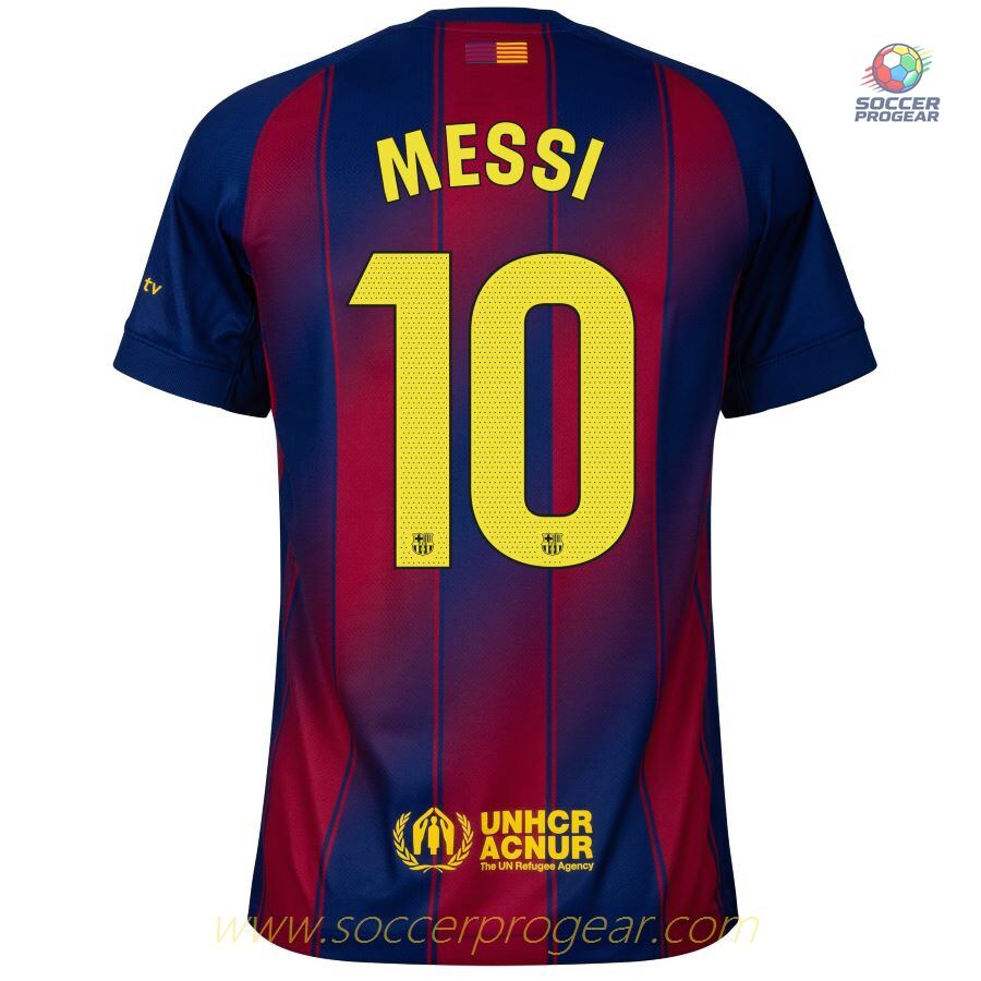 Barca Home Soccer Football Jersey 2025-2026 Season Messi 10 La Liga