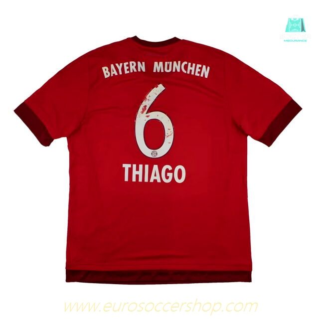 Bayern Munich 2015-16 Home Shirt (L) Thiago #6 (Fair)