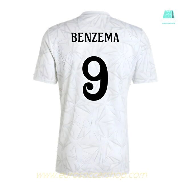 2024-2025 Real Madrid Pre-Match Shirt (White) (Benzema 9)