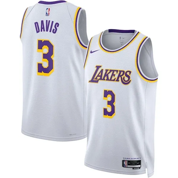 Anthony Davis LAL Swingman Jersey - high-quality NBA - White