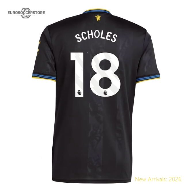 Official 2025-2026 Manchester United Third Shirt (scholes 18)