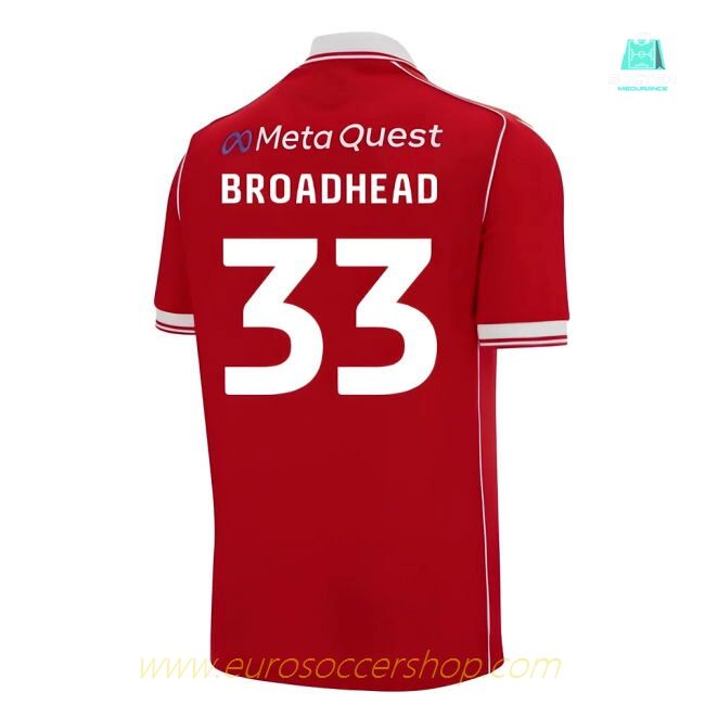2025-2026 Wrexham Home Shirt (Kids) (Broadhead 33)