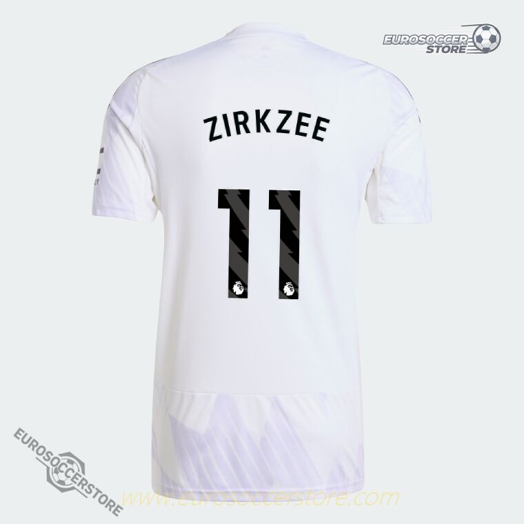 Away Jersey for Manchester United: ZIRKZEE 11 Edition (25-26 Season)
