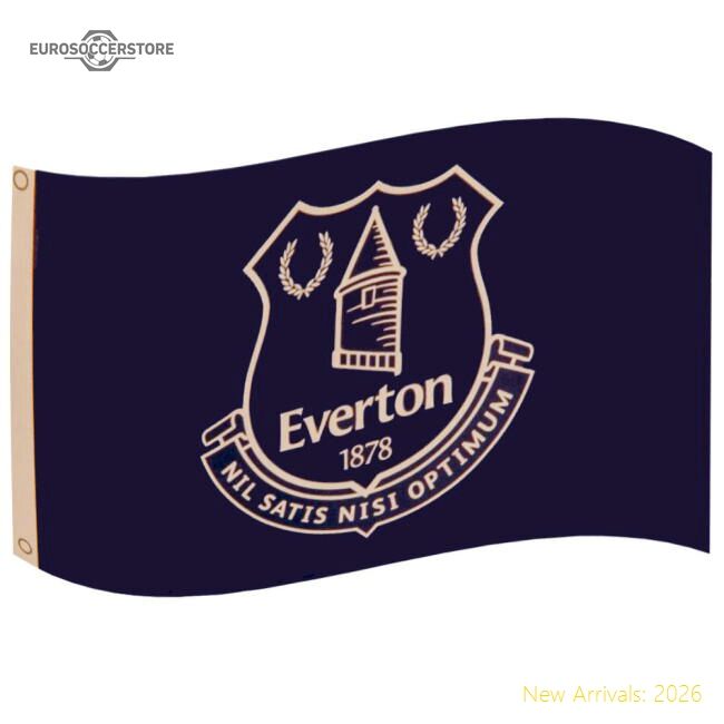 Authentic Everton Fc Core Crest Flag - Premium Quality Football